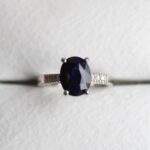 3.54ct Oval Royal Blue Sapphire & Diamond Ring