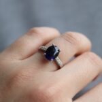 3.54ct Oval Royal Blue Sapphire & Diamond Ring - Image 8