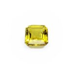 3.29 ct Cushion Cut Vivid Canary Yellow Sapphire