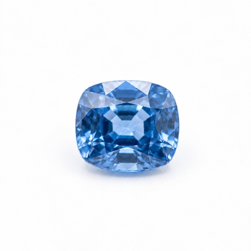 Centered Blue Faceted Gemstone 3.70ct Cornflower Blue Sapphire - Image 1